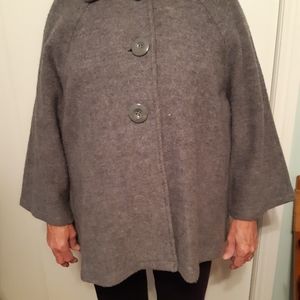 Grey Wool Cape Coat